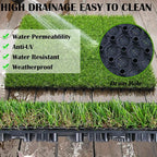 XLX TURF Interlocking Fake Grass Tiles Pad for Dogs Potty Training- 12" x 12" Pet Artificial Grass Squares with Drainage, 6 Pack