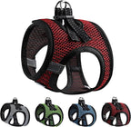 Dog Harness for Medium Dogs Chihuahua Harness Tiny Dog Harness for Cats Dogs Adjustable Reflective Pet Harness Small Cat Harness (Red, Medium)