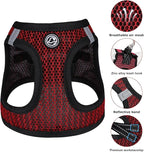 Dog Harness for Medium Dogs Chihuahua Harness Tiny Dog Harness for Cats Dogs Adjustable Reflective Pet Harness Small Cat Harness (Red, Medium)