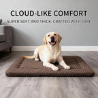 Dog Bed Mat - Dog Crate Pad - Reversible Mat for Pet Comfort - Soft Bed Crate Pads for All Seasons - Durable, Machine Washable Mat for Crates, Travel, and Home (Dark Brown, 35" L*23" W*1.5" Th)