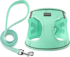Dog Harness with Leash Set, No Pull Adjustable Reflective Step-in Puppy Pet Vest Harnesses for Small Medium Large Dogs and Cats,Green L