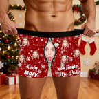 M YESCUSTOM Custom Faces Funny Short Briefs Gift for Husband Underwear