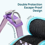 Cat Harness and Leash Set, Step-in Escape Proof Adjustable Vest Harness for Small Medium Large Cats, Lightweight Soft Breathable Reflective Kitten Harness for Walking Travel, Camping(Blue, S)