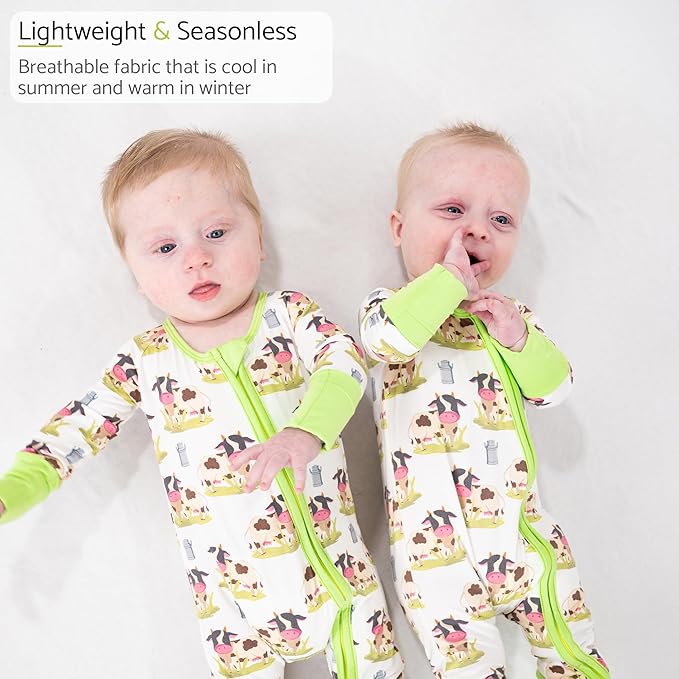 LollyBanks Baby Pajamas, Baby Romper 95% Bamboo Viscose and 5% Spandex