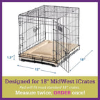 Pet Dreams Dog Crate Pad - Washable Kennel Mat, Crate Pads for Dog Cages, Non-Toxic, Flat Indoor Cat Bed, Fits iCrate 18, 24, 30, 36, 42, 48 Inches (Denim, X Small, 18")