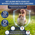 4 Pack Flea Collar for Cats, 32 Months Flea and Tick Prevention for Cat, Waterproof Cat Flea Collar, Natural Flea Treatment, Adjustable Fleas and Ticks Collars for Cats Kittens(Grey&Purple)
