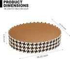 2-in-1 Oval Cat Scratcher Bed Cardboard Bed Lounge, Durable Cat Scratch Pad for Indoor Cats/Kittens, Corrugated Kitty Scratching Bowl with Furniture Protector, 16.33 * 13.19"