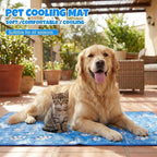 Sadnyy 4 Pcs 44 x 32 Extra Large Dog Cooling Mat Pet Cooling Pad for Hot Weather Lightweight Cool to The Touch Pet Blanket Washable Breathable Dog Pad for Kennel Home in Summer Non-Toxic