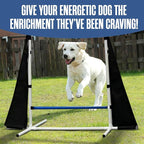 Houseables Dog Agility Course Backyard Set, Dog Agility Equipment, Obstacle Course Backyard, Training and Exercise Equipment, Play Tunnel, Weave Poles, Jumps, Pause Box for Playground, Park, Indoor