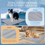 Cozyide Dog Cooling Mat, Medium Cooling Mat for Dogs, Reversible Pad for Pet, 28" L x 22" W, Dark Grey