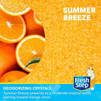Fresh Step Cat Litter Crystals Deodorizer, Non Toxic Odor Neutralizing Crystals for Litter Boxes that Help Control Smells and Keep Home Areas Fresh, Resealable Bag, Summer Breeze Scent, 30 Ounce