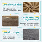 Waterproof Memory Foam Dog Beds for Small Dogs Non-Slip Orthopedic Dog Beds Washable Couch Pet Bed with Removable Cover (Brown, Small)