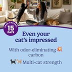 Fresh Step Clumping Cat Litter, Multi-Cat, Long Lasting Odor Control Kitty Litter with Activated Charcoal, Low Dust Formula, 14 lb