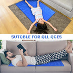 Cooling Pad Mat for Sleep Cooling Mattress Pad Gel for Bed, Relieve Pain, Summer Hot Flashes, Adult, Pets, No Water or Electricity Required (Blue,60 x 20 Inch)