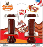 Nylabone Original & Textured Bone Power Chew Toy for Dogs, Durable & Tough Dog Toys for Aggressive Chewers, Basted Blast Bacon and Steak Flavor, X-Small Dogs - Up to 15 lbs, 2 Pack