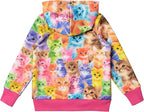 Girls Zip Up Hoodie Jacket Unicorn/Cat Sweatshirt with Pockets