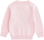 Simplee kids Baby Girl Knit Sweater with Bear in The Pocket Toddler Pullover Sweater Cute Fall Winter Clothes