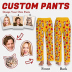 Personalized Face Pajama Pants for Men Women Custom Photo Printed Pajamas Bottoms Trousers Gift for Christmas Birthday