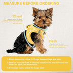 AIITLE Breathable Mesh Dog Vest Harness, No Pull Escape Proof Vest Harnesses with Reflective Bands, Adjustable Plaid Pet Outdoor Harnesses for Small and Medium Dogs Yellow M