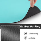 Dog Food Mat - Absorbent Cat Mat for Food and Water, No Stains Pet Feeding Bowl Mat, Easy to Clean Pet Placemats, Quick Dry Dog Water Dispenser Mat for Messy Drinkers | Paw Teal 18"x 28"