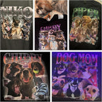 IZI POD Custom Dog Shirt for Women, Personalized Pet Face Photo Shirt, Bootleg Rap Tee Dog Gifts Valentine Birthday Gift