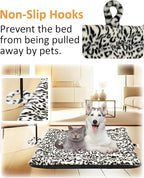 Self Warming Cat Pad for Cats and Small Dogs, Non Electric Thermal Pet Mat, Washable Soft Sleeping Mat with Non Slip Backing, Indoor & Sheltered Outdoor Use, 22 x 18 in, Black/White