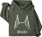 Custom Dog Mom Shirt for Women Pet Ears Sweatshirt with Name Unique Puppy Line Art Cute Dad Hoodie for DogDad Owner Lover