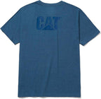 CAT Men's Trademark T-Shirts with Shape-Retention Rib Trim Spandex, Tagless Neck, and Cat Logo on Left Chest