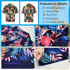 Custom Hawaiian Shirt with Face for Men, Unisex Tropical Beach Shirts Personalized Casual Funny Hawaii Button Down Shirts
