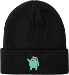 Funny Beanies Warm Knit Hats Fall Winter Black Hip Pop Knit Hat Cap for Women Men