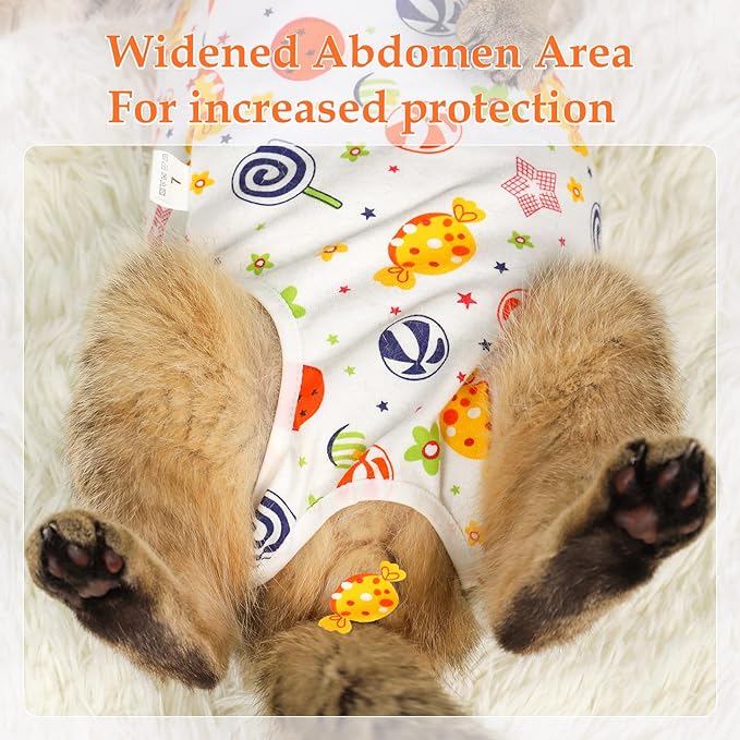 ANWA Cat Recovery Suit - Breathable Cat Onesie for Cats After Surgery Female, Kitten Surgery Recovery Suit Female Abdominal Wounds