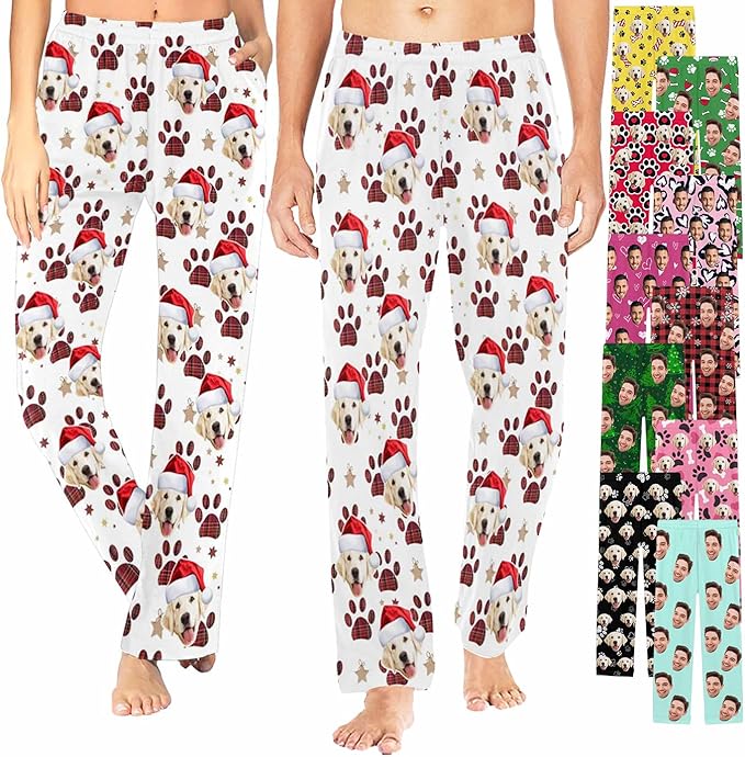 Custom Pajama Pants Customized Pajamas For Men Women Funny Xmas Pjs