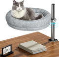 Cat Bed - with 360 Rotation & Adjustable Height - Soft & Comfortable - Indoor Cats Up to 40 lbs (Grey)
