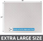 Drymate Cat Litter Box Mat, Litter Trapping Mat, Waterproof, Urine-Proof, Absorbent, Machine Washable, Soft on Paws, Contains Mess, Protects Floors, Kitten Supplies, Beige, 29x36 XL