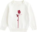 Simplee kids Baby Girl Knit Sweater with Bear in The Pocket Toddler Pullover Sweater Cute Fall Winter Clothes
