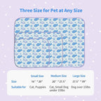 NWK Pack of 4 Pet Cooling Mat - Ice Silk Cooling Mat for Dogs & Cats Portable & Washable Pet Cooling Blanket, Car Seats, Beds for Summer (4pcs, Purple Fish, 39’’ X 27’’ X 0.3)