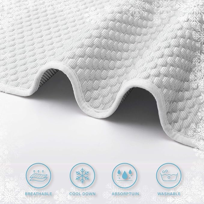 MICROCOSMOS Pet Cooling Mat & Sleeping Pad- Breathable Bubble Surface, EZ Clean. Keep Cooling for Pets, Kids and Adults in Summer.(GreyWhite, 36" x 36")