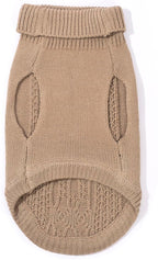 Stretchy Cat Sweater - 17 Colors & 6 Sizes | Snug Winter-Ready Knit for Boy/Girl Cats & Kittens(Khaki, Medium)