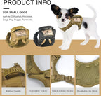 Tactical Dog Training Harness Outdoor Working Vest Adjustable XSmall Military MOLLE Dog Vest Harness with Rubber Handle
