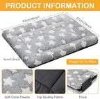 VitalCozy 4 Pcs Dog Crate Pads, Ultra Soft Warm Washable Anti-Slip Kennel Bed Mat for Pets, Reversible, Replaceable, Cozy Cage Liner for Small Medium Large Dogs and Cats(24 x 36 x 1.6 Inch,Gray)