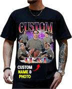 NAZENTI Custom Valentine Shirt Gifts for Boyfriend, Customized Bootleg Rap Tee