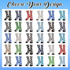 Artsadd Personalized Christmas Pajama Pants Socks for Men Custom Photo Pajama Bottoms for Men S-XXL