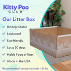 Kitty Poo Club Leakproof Disposable 2-Pack Cat Litter Box with 2 Bags Silica Litter | Superior Odor Control & Recyclable Design | Perfect for Travel, Multi-Cat Homes & Daily Use