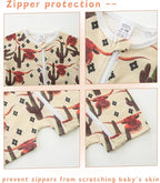 Unisex Summer Trendy 2-Pack Rompers Short Sleeve Zipped Bodysuit Infant Cotton Outfits