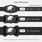 Airtag Holder for Dog Collar, Waterproof Air Tag Holder Durable Lightweigt Silicone Covered Apple Airtag Holders for Dog Cat Collar