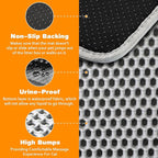 Waterproof Cat Litter Mat, Double Layer EVA, Odor-Free Large Grid, Urine Proof, Easy Cleanup (Khaki, 12 x 18)