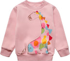 RETSUGO Toddler Baby Girls Sweatshirts Casual Pullover Crewneck Winter Long Sleeve Tops Shirts Clothes 3T-8T