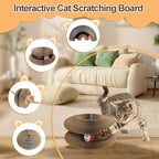 Interactive Cardboard Cat Toys,Cat Scratching Board with A Ball,Shape Shifting Accordion Cat Scratcher Toys with Different Shapes,Magic Kitten Scratcher Pads for Indoor