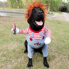 Pet Deadly Dog Costume, Cute Dog Cosplay Halloween Christmas Funny Pet Clothes Party Costume for Small Medium and Large Dogs (Large)