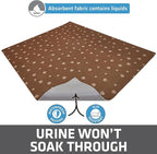 Drymate Cat Litter Box Mat, Litter Trapping Mat, Waterproof, Urine-Proof, Absorbent, Machine Washable, Soft on Paws, Contains Mess, Protects Floors, Kitten Supplies, Brown, 28x36 XL